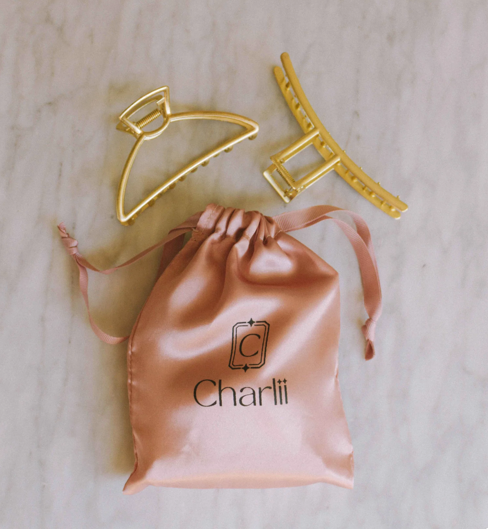 Charlii Gold Claw Clips - Meraki Curlz